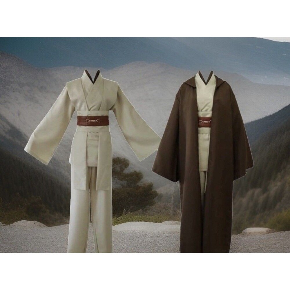 Jedi Knight Adult Obi Wan Kenobi Star Wars Costume Robe Halloween Size XXL NEW